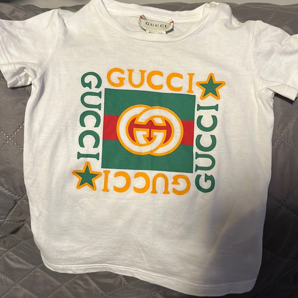 Gucci toddler size 12-18 months T-Shirt. Small stain at bottom